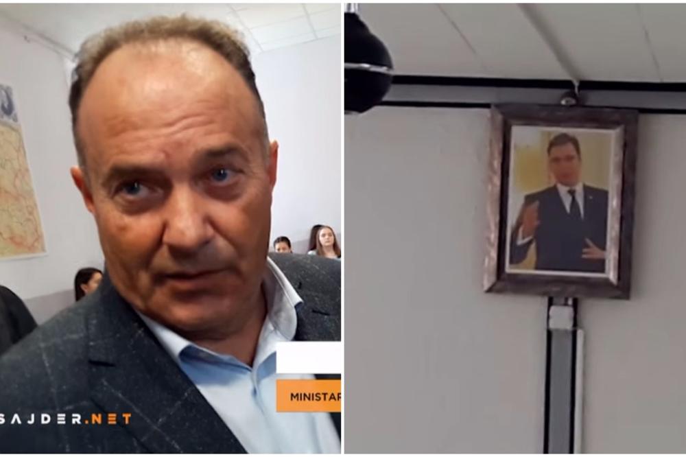 Šarčević sedeo 20 minuta u zbornici u kojoj je Vučićeva slika, a tvrdi: NE, NISAM JE VIDEO! (VIDEO)