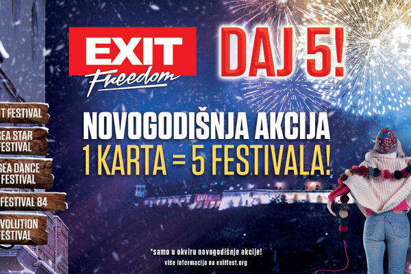 EXIT spremio najveći novogodišnji poklon: Pet festivala po ceni jednog!