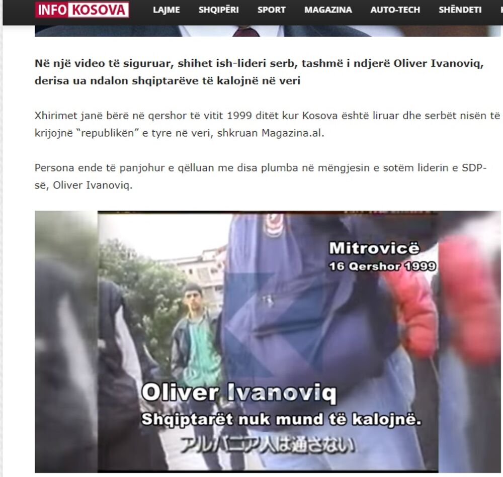 Oliver Ivanović razgovara sa Albancima