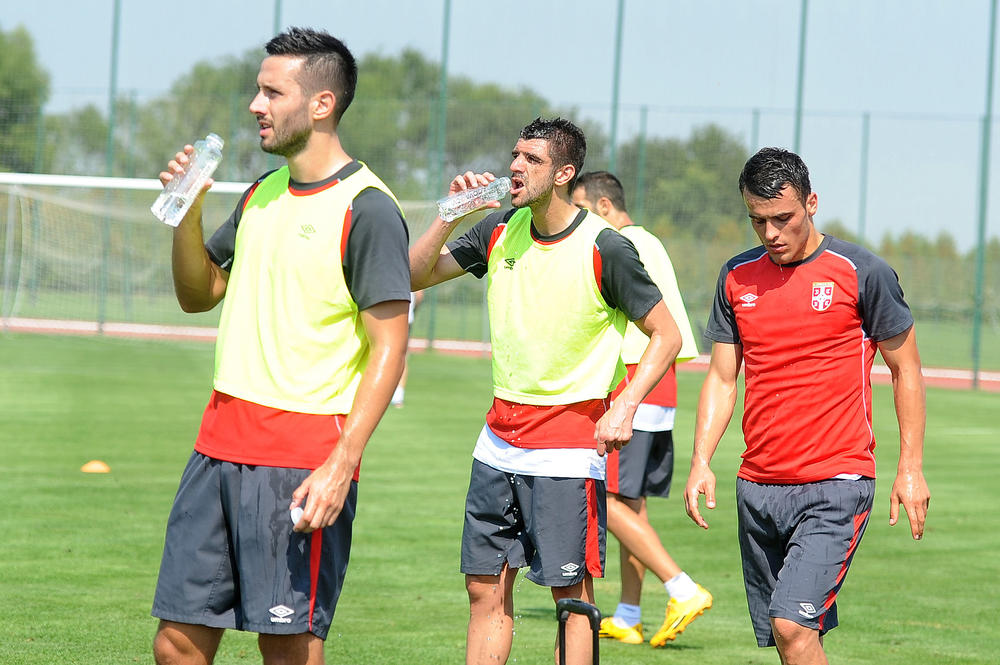 Jagoš Vuković i Stefan Mitrović na treningu reprezentacije Srbije