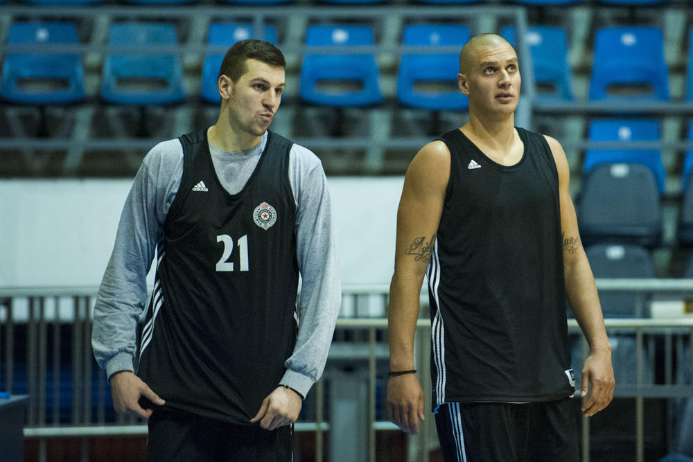Dragan Milosavljević i Saša Pavlović svojevremeno na treningu Partizana