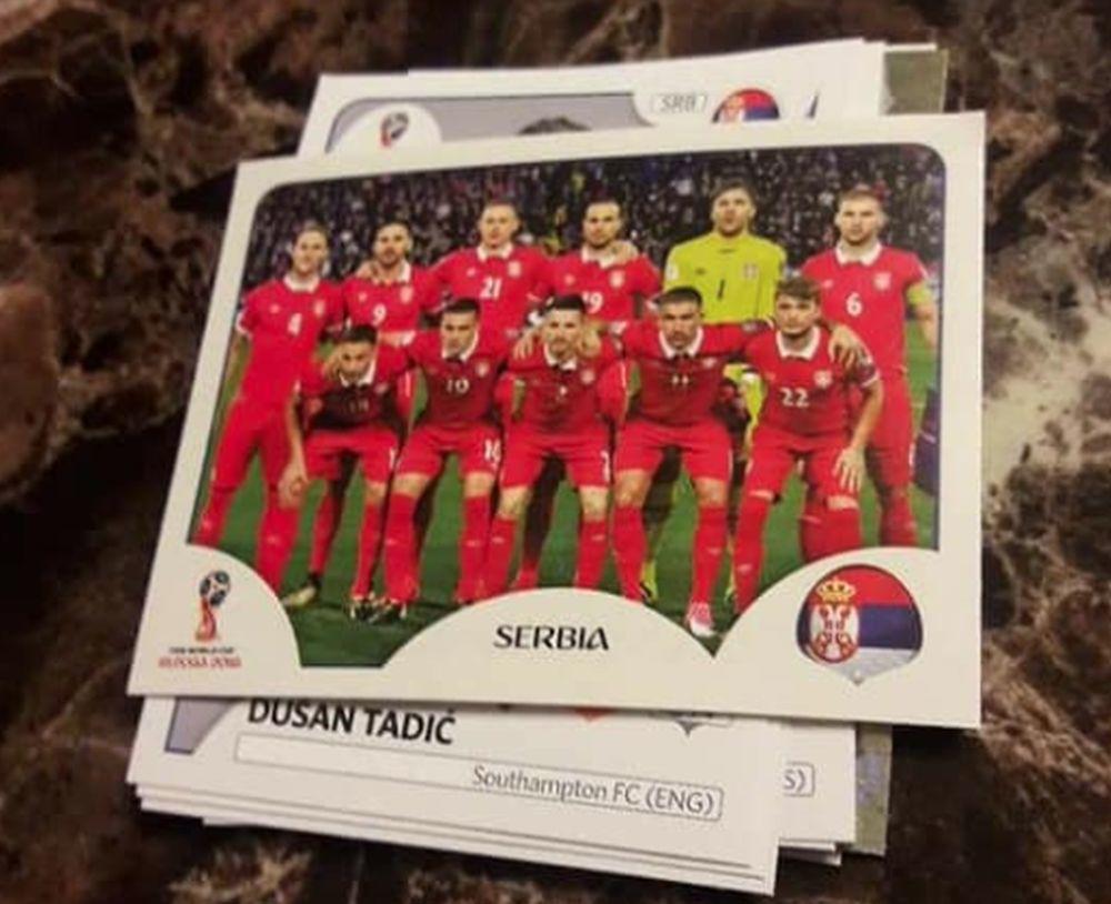 Panini album sa sličicama fudbalske reprezentacije Srbije