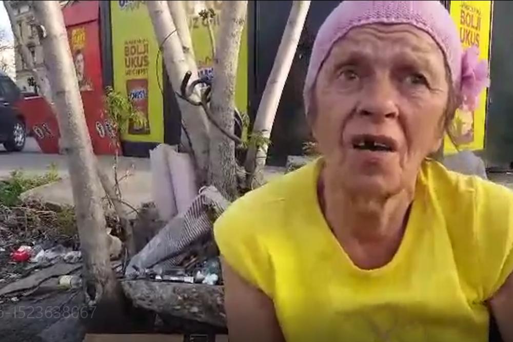 KAD SAM GLADNA JA ODEM U CRKVU KOD POPA I MOLIM DA MI DA DA JEDEM! Ova baka već mesecima živi na ulici u Beogradu! (VIDEO)