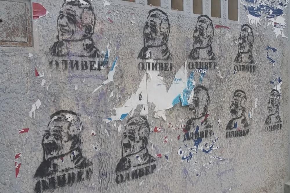 TUGA I OPOMENA: Grafiti sa likom ubijenog Olivera podsećaju na pravdu koja čeka