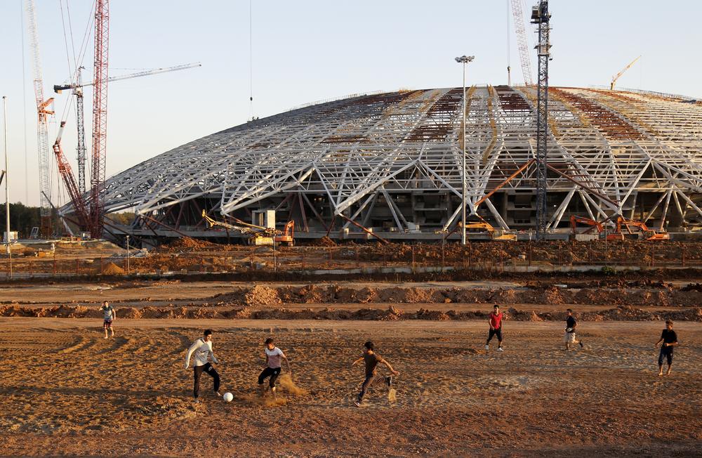 Fudbalska atmosfera u toku izgradnje stadiona