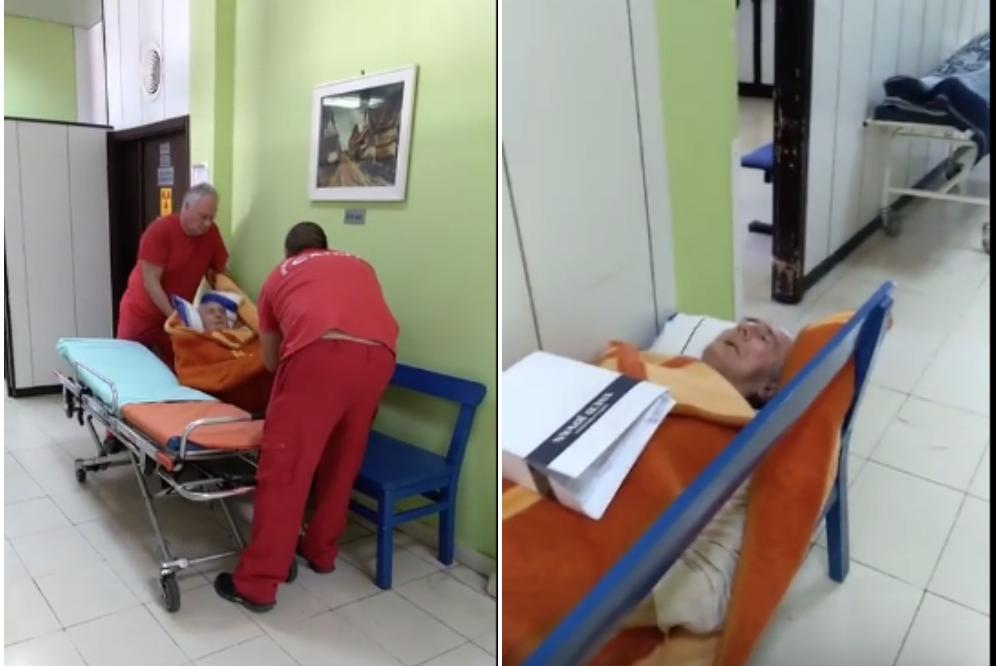 DEKU PACIJENTA prebacili na drvenu klupu u hodniku pa GURALI OD ZIDA DO ZIDA: Nehumane scene iz bolnice u Zrenjaninu (VIDEO)