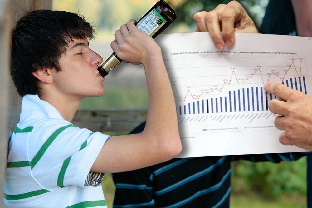 RODITELJI, GDE STE, ŠTA VAM RADE DECA? Sramotan je podatak koliko mladih od 14 do 16 godina u Srbiji pije. ŠTA PIJE, LOČE!