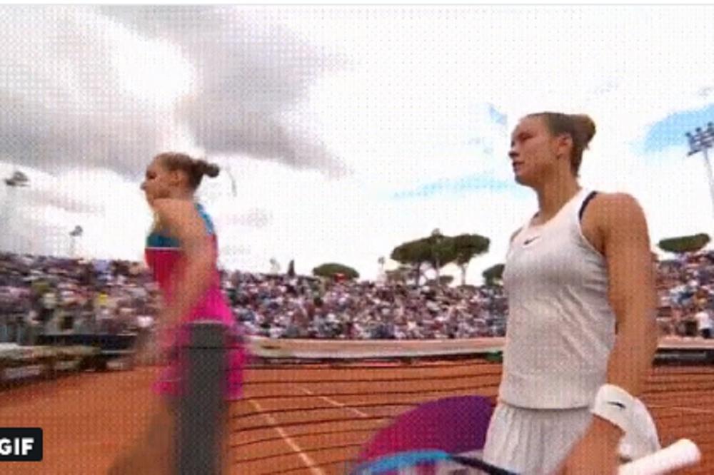 SKANDAL PRED NOLETOV MEČ! Češka teniserka se zaletela reketom na sudiju i polomila stolicu na kojoj arbitar sedi! (VIDEO)