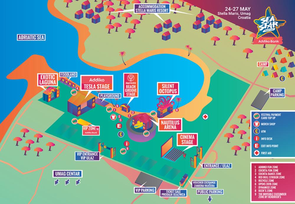 Mapa festivala  