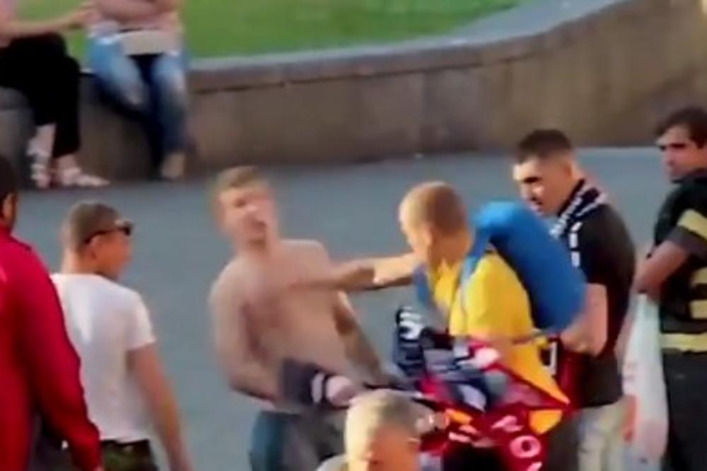 ZASLUŽIO JE! Ukrajinski huligan 'mračio' navijača Liverpula, ali je onda nokautiran iz jednog udarca! (VIDEO)