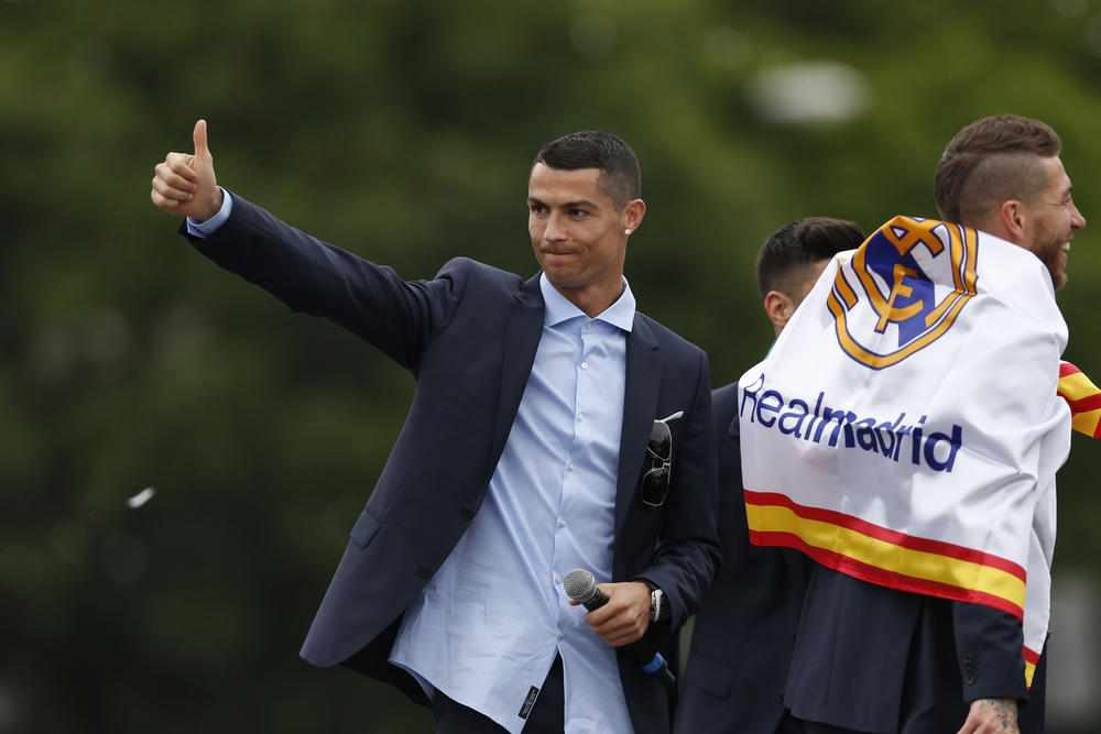 Kristijano Ronaldo na proslavi titule Lige šampiona  