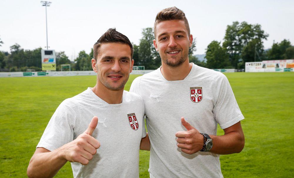 Dušan Tadić i Sergej Milinković Savić na pripremama reprezentacije Srbije  