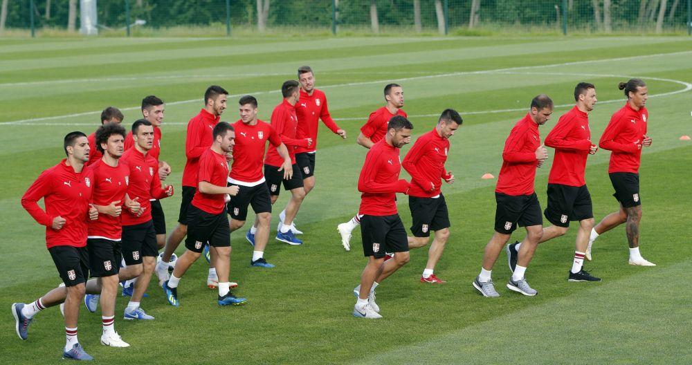 Fudbaleri Srbije na treningu tokom Mundijala  