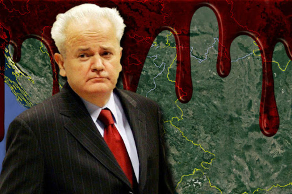 U JEDNOJ RUCI SRBIJA I KOSOVO, U DRUGOJ SEKIRA: Slobodan Miloševiće kao KASAPIN S BALKANA! (FOTO)