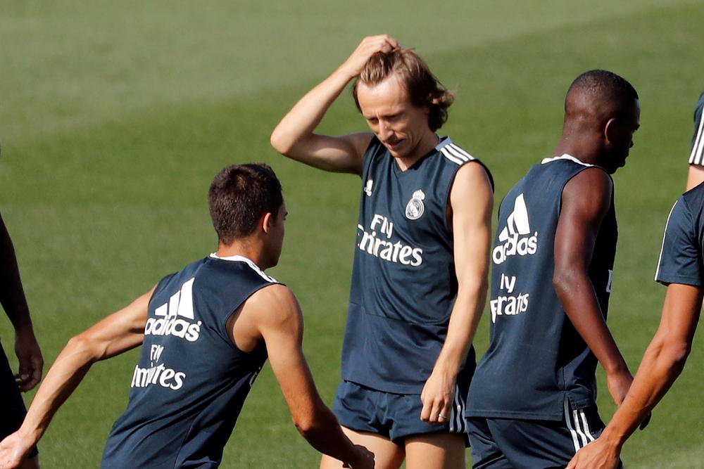 Luka Modrić na treningu Reala  