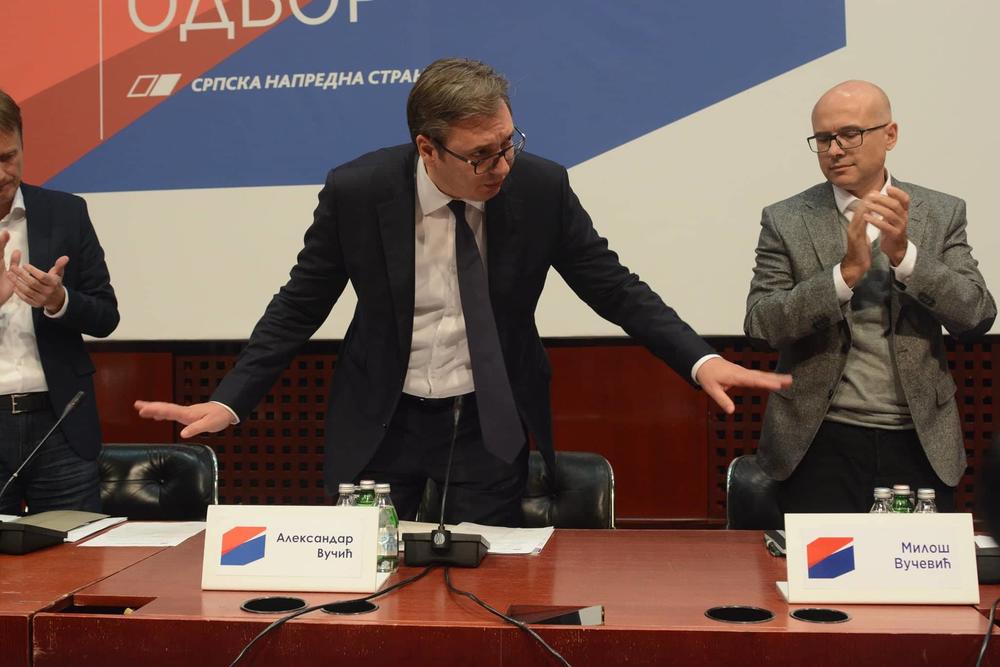 Aleksandar Vučić na sednici Predsedništva SNS  