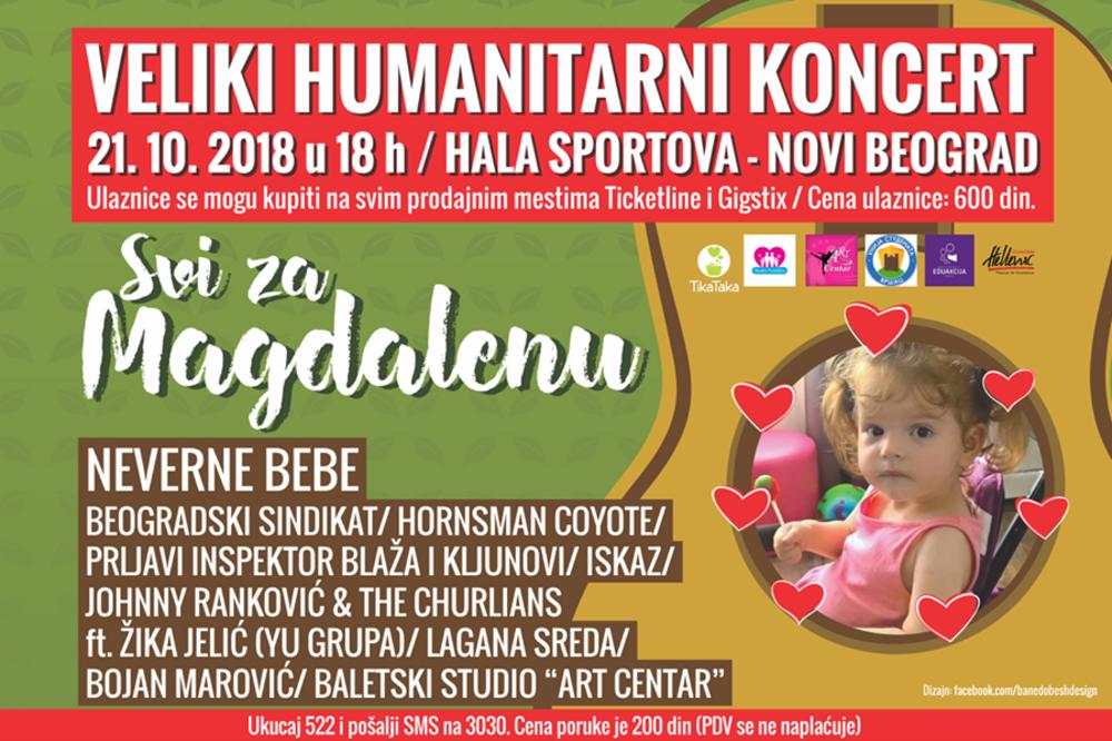 SVI ZA MAGDALENU: Humanitarni koncert u Hali sportova