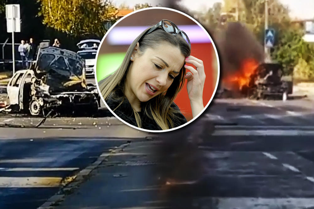 MIĆIĆKINOG OCA DETONACIJA IZBACILA IZ AUTA! Ekskluzivni snimak zapaljenog automobila poznate voditeljke! (VIDEO)