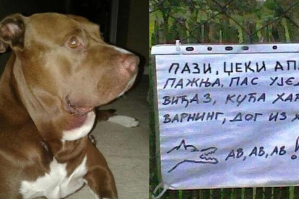 VARNING, DOG IZ HANGRI! Natpis na ovoj kapiji nasmejao je celu Srbiju (FOTO)