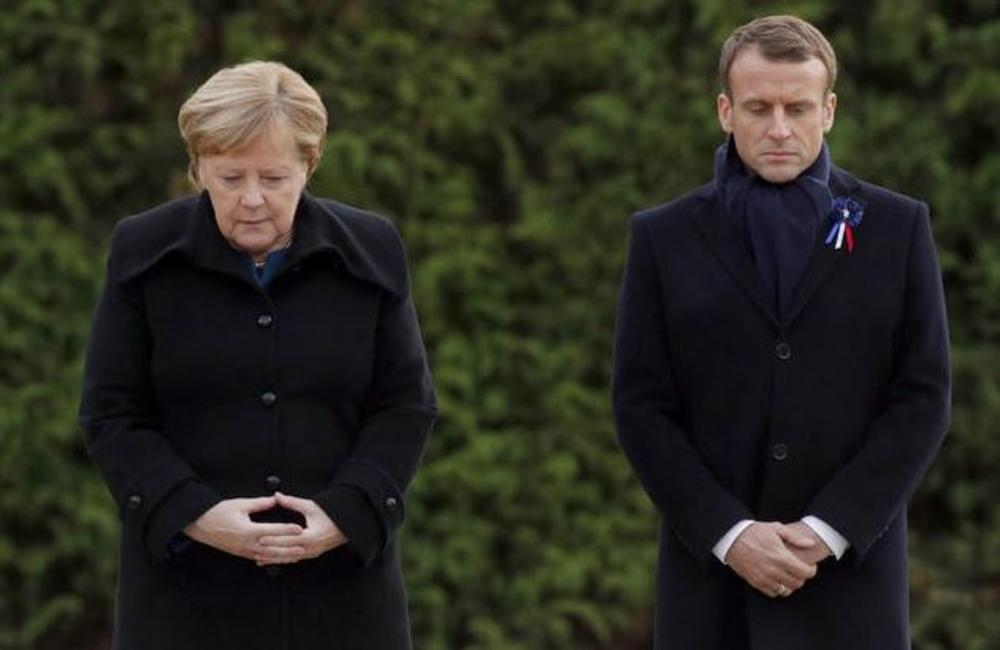 Anglea Merkel i Emanuel Makron