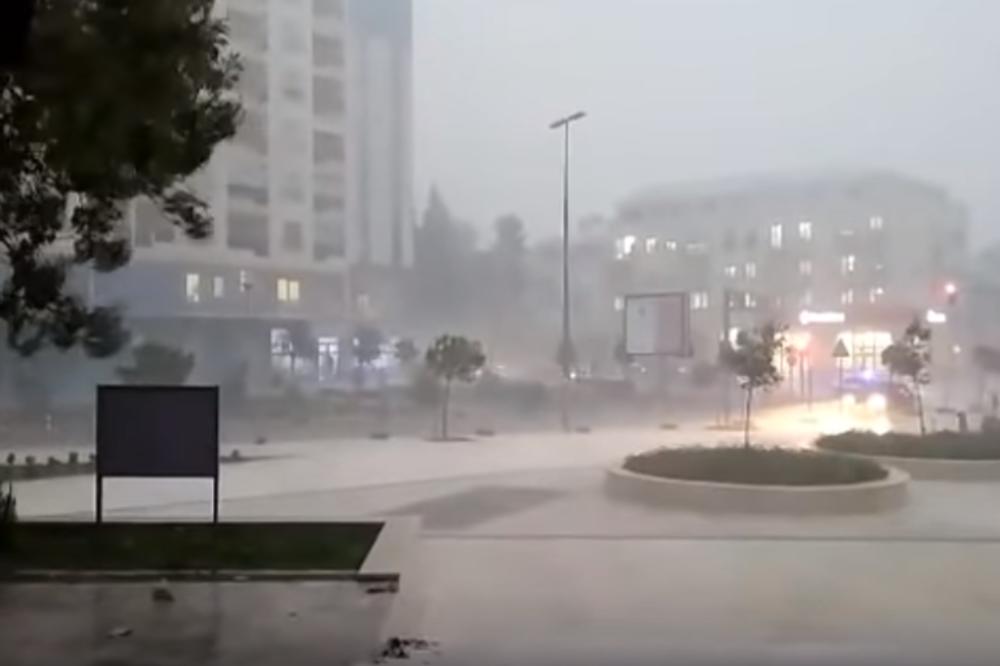 NEZAPAMĆENO NEVREME U CRNOJ GORI! Podgorica blokirana, primorski gradovi POD VODOM! (VIDEO)