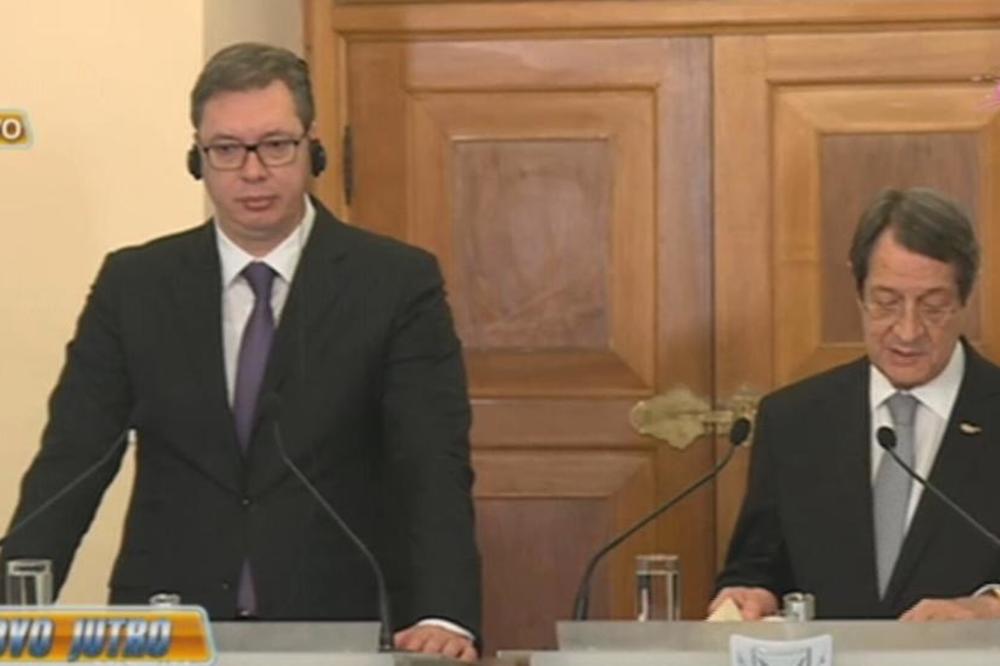 SRBIJA NIKADA NEĆE ZABORAVITI PODRŠKU KIPRA! Vučić i ministri dočekani u Nikoziju uz sve počasti (FOTO)