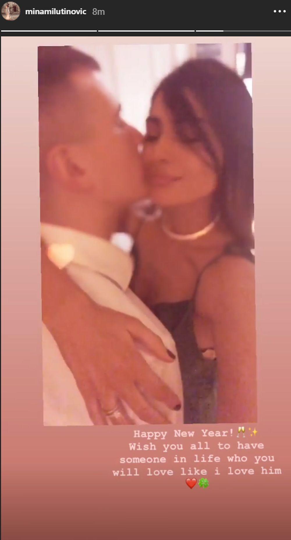 Nemanja Nedović je sa verenicom Minom Milutinović uživao, a pao je i poljubac u ponoć  