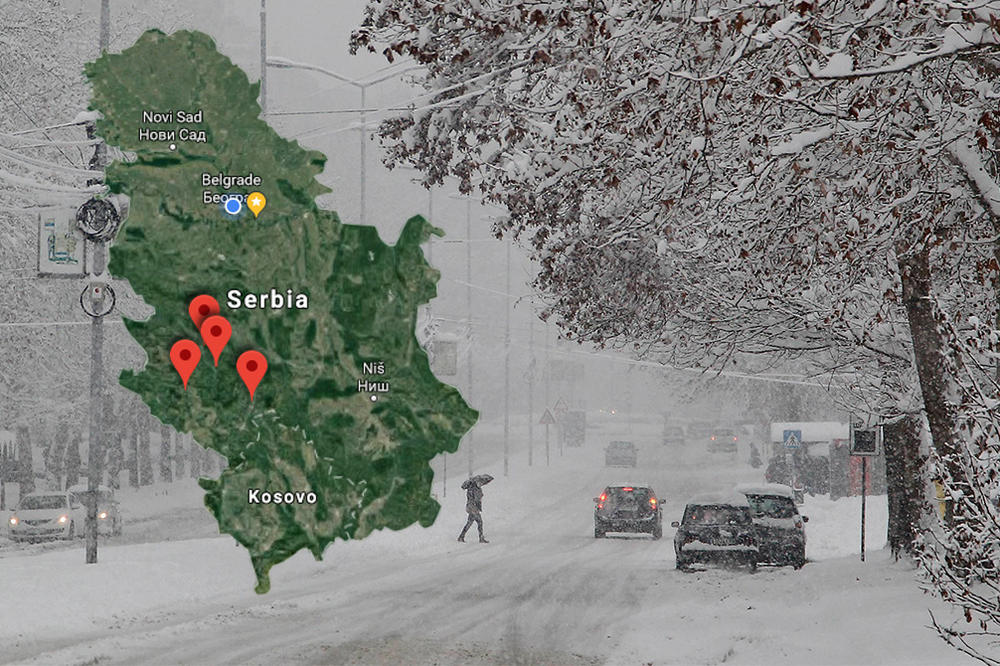 VANREDNO U 5 OPŠTINA U SRBIJI! Sneg ne prestaje da PADA već 24 SATA, BOLESNU BEBU JEDVA PREBACILI DO BOLNICE!