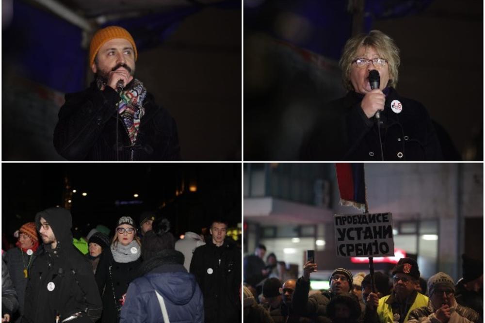 ODRŽAN PROTEST JEDAN OD PET MILIONA: Okupljenima se obratio Bane Trifunović, pa krenula šetnja (FOTO)