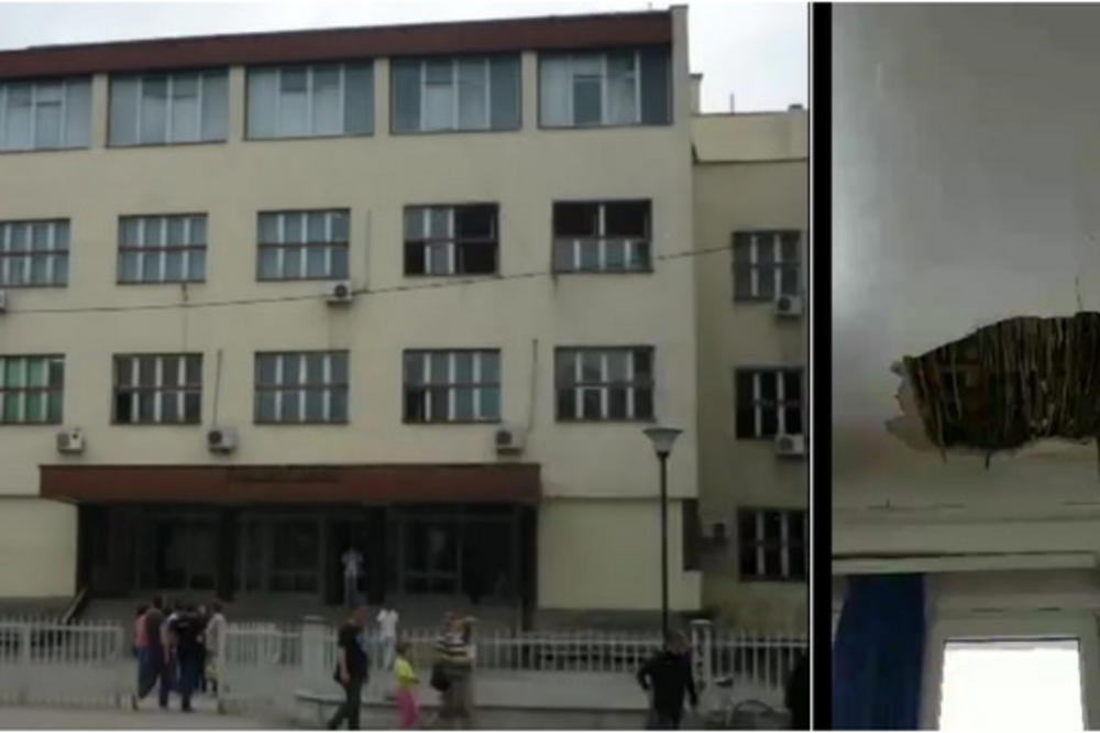NEČUVENA BRUKA U LESKOVAČKOJ GIMNAZIJI Obrušio se PLAFON UČIONICE, a škola renovirana pre dve godine (FOTO) (VIDEO)