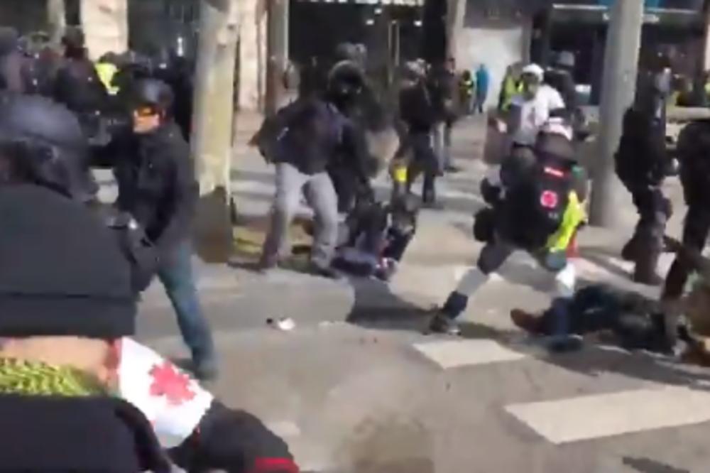HAOS U PARIZU: Sukob žutih prsluka i policije eskalirao, više od 30 ljudi UHAPŠENO!