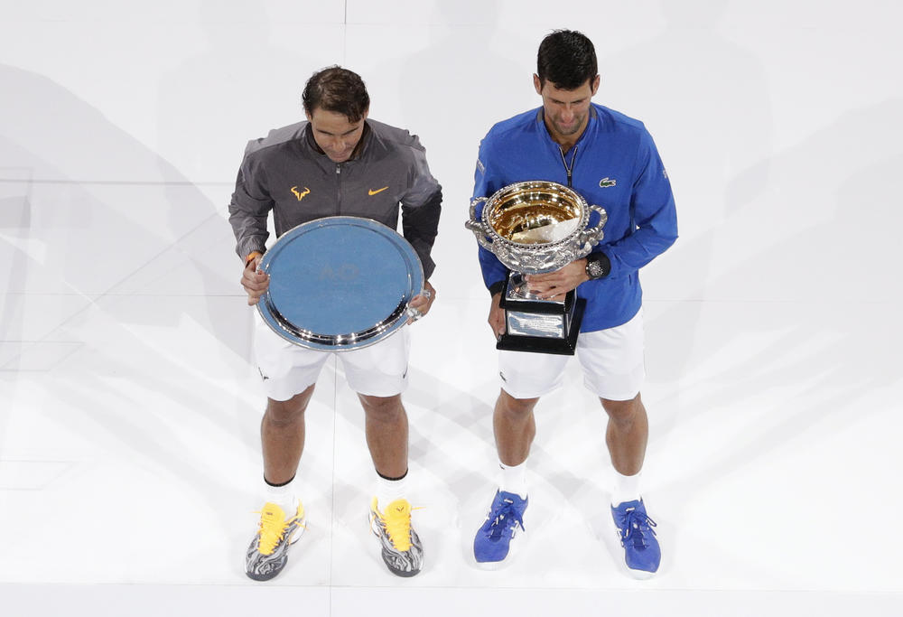 Novak Đoković i Rafael Nadal posle finala Australijan opena 2019. godine