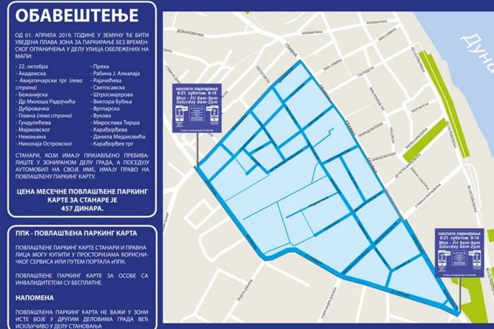 ZEMUNCI, PAZITE GDE PARKIRATE: Od danas plava parking zona proširena na još 23 ULICE