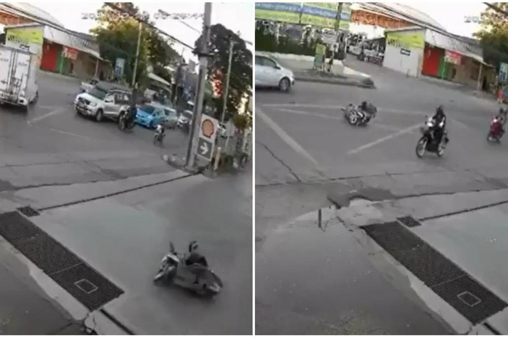 U PAR TRENUTAKA JOJ SE SRUŠIO ŽIVOT: Žena je prvo pala sa motocikla, a onda je usledilo nešto JOŠ GORE (VIDEO)