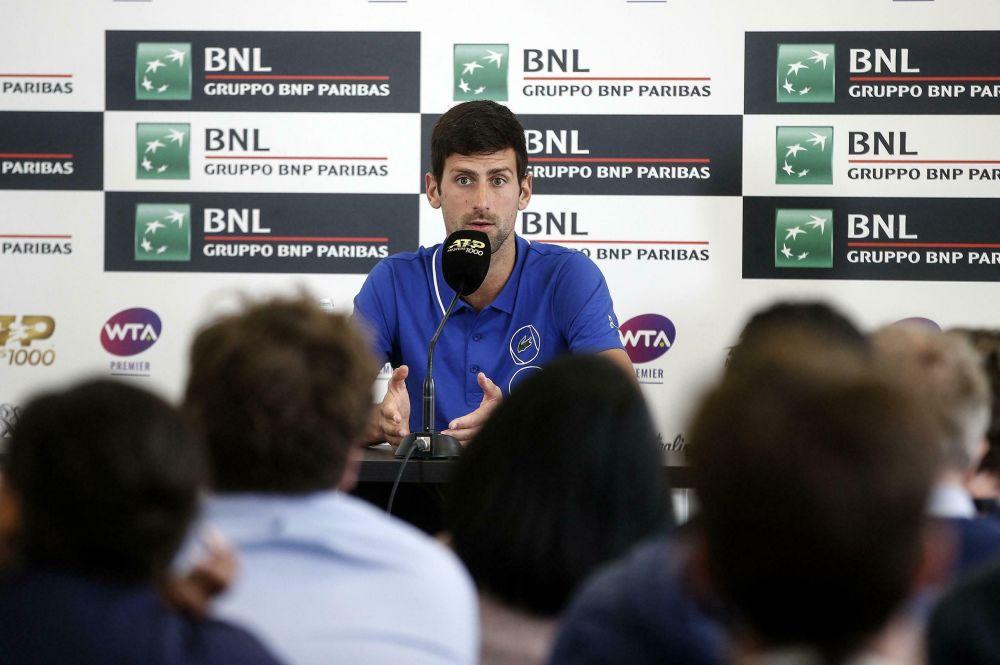 Novak Đoković na konferenciji za medije u Rimu