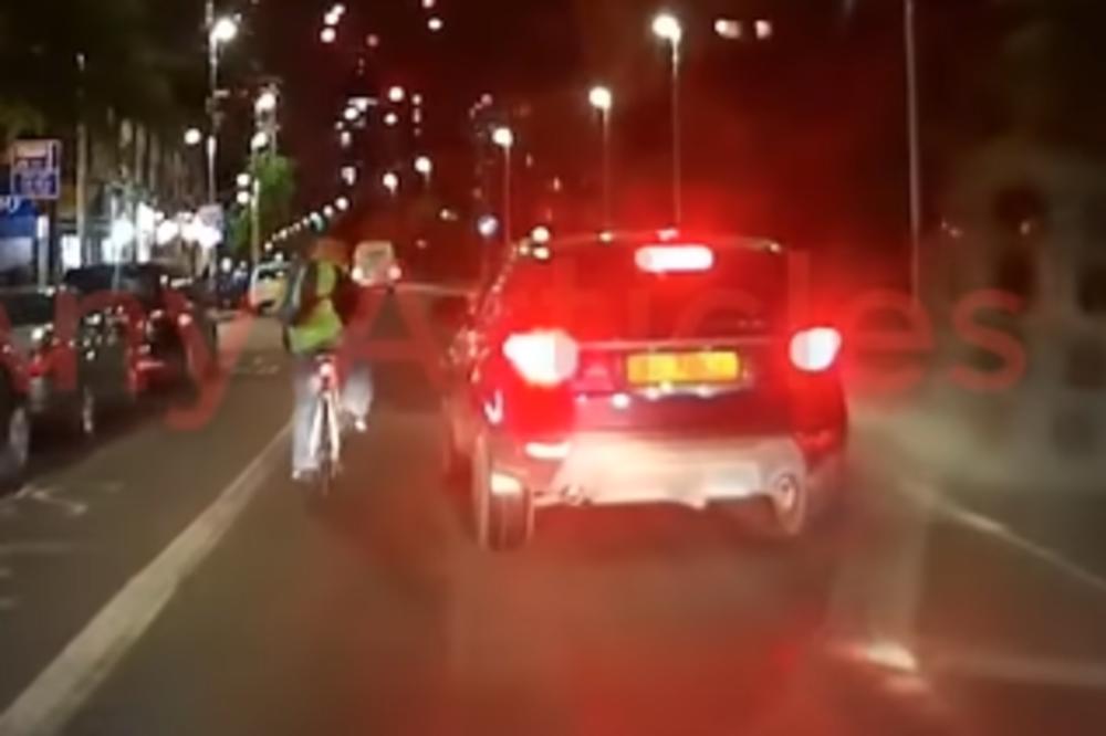 SRAMOTNA SCENA SA ULICE: Vozač se posvađao sa biciklistom, pa mu uradio nešto STRAVIČNO! Traži ga policija! (VIDEO)