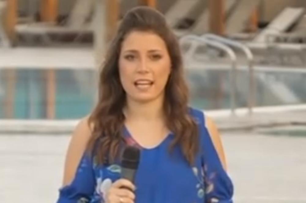 URNEBESNO UKLJUČENJE U PROGRAM! Reporterka jutarnjeg uradila prilog na bazenu, a onda se desila havarija (VIDEO)