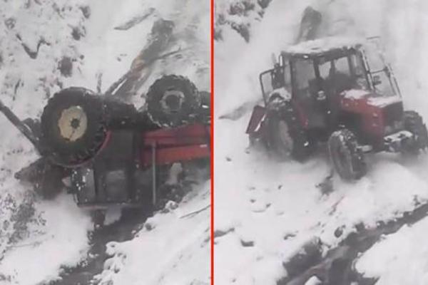 OVO JE LUDA SREĆA! Traktoristu su sekunde delile od SMRTI! Izvukao se NA NEVIĐENO! (VIDEO)