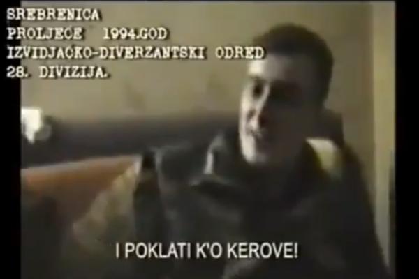 SAMO KLATI I UBIJATI ČETNIKE, UNIŠTITI SVE ŠTO JE SRPSKO Isplivao odvratan snimak boraca Nasera Orića iz Srebrenice