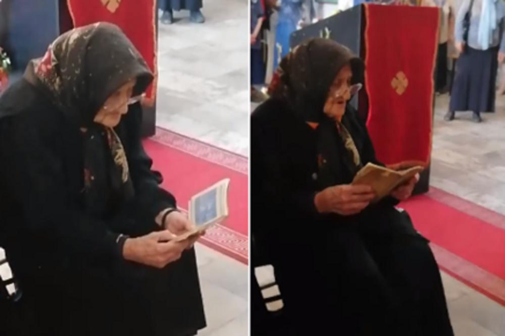 BAKA EVICA (83) ĆE DIRNUTI SVAKOG VERNIKA U SRCE! Snimljena je u crkvi tokom liturgije i raznežila SRBIJU (VIDEO)