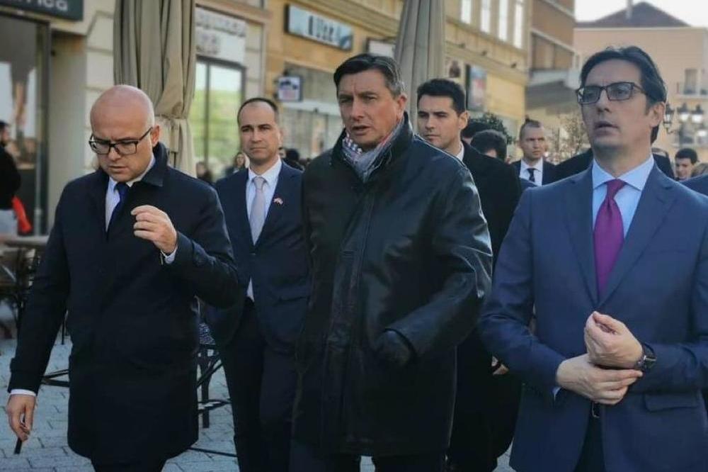 PRAVI DOMAĆIN: Vučević u šetnji sa predsednicima Slovenije i Severne Makedonije i gradonačelnikom Ljubljane (FOTO)