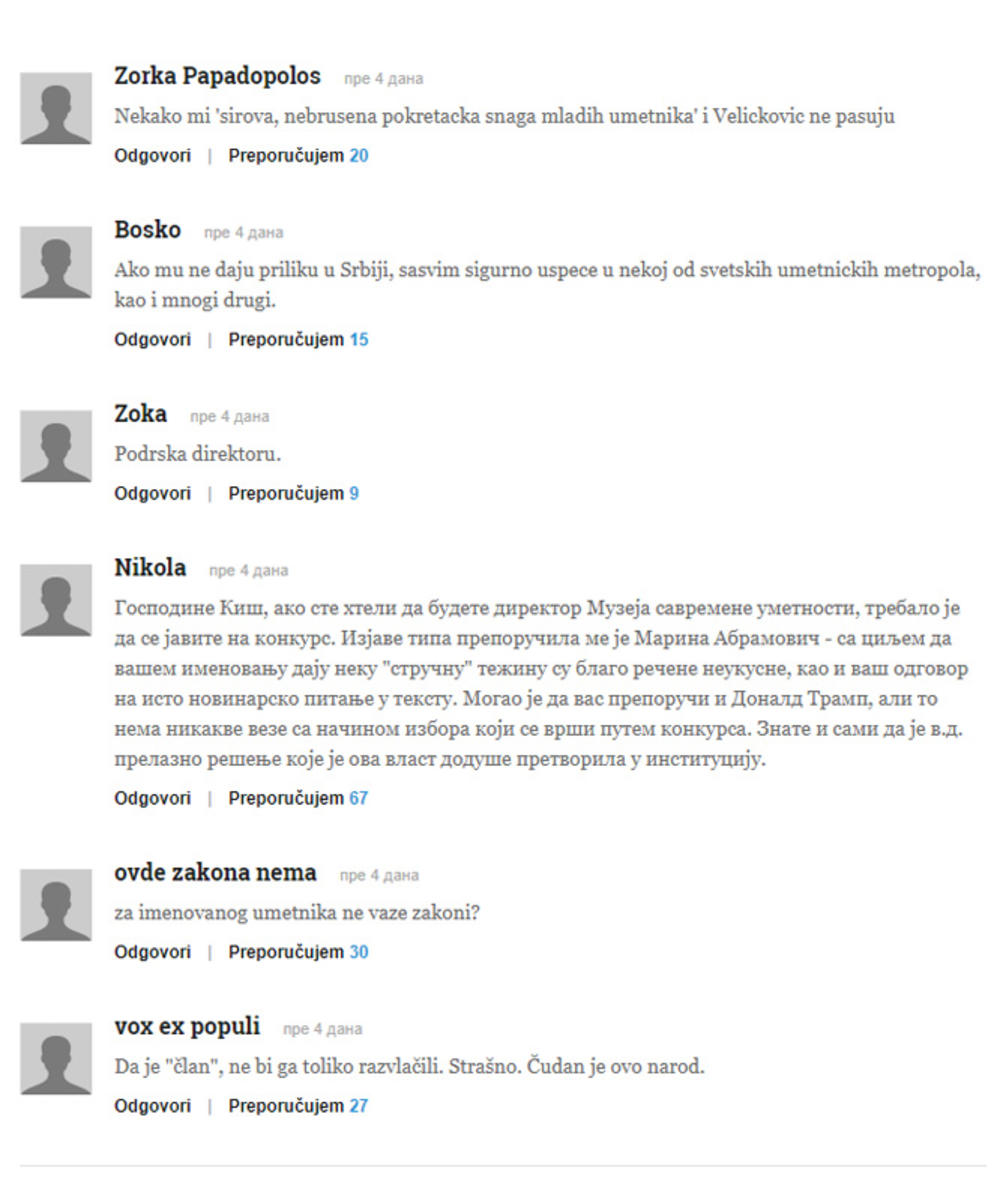 KOmentari čitalaca na sajtu Politika.rs - treći deo