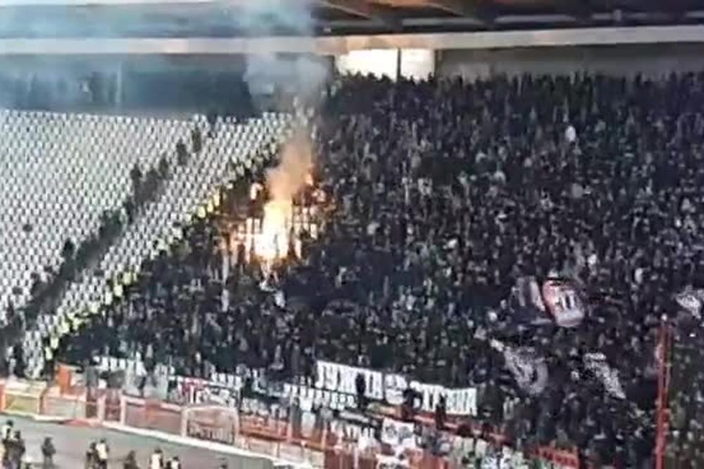 NEMILE SCENE, GORI MARAKANA: Grobari zapalili južnu tribinu stadiona Zvezde!