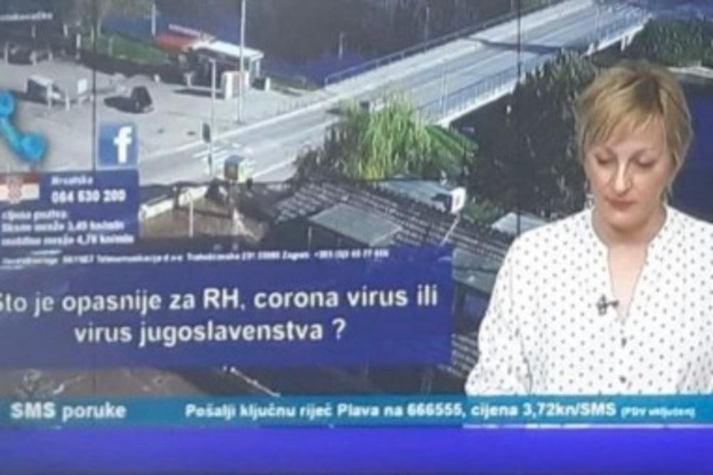 ŠTA JE OPASNIJE ZA HRVATSKU, KORONA ILI VIRUS JUGOSLOVENSTVA? Sumanuta anketa na hrvatskoj televiziji