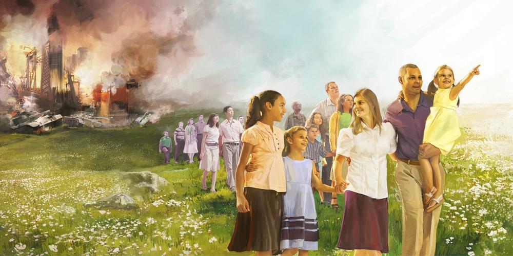 Ilustracija iz brošure Jehovinih svedoka