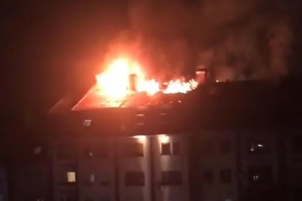 BESNI POŽAR U NOVOM SADU Vatra zahvatila 3 stambene zgrade, odjeknula jaka eksplozija, otkriven uzrok (VIDEO, FOTO)
