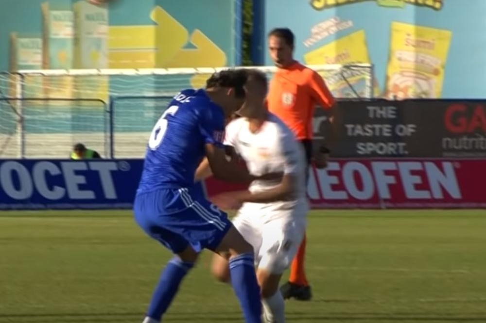 UZNEMIRUJUĆI VIDEO IZ HRVATSKE: Fudbaleru pukla vilica, jeziva povreda obeležila meč!