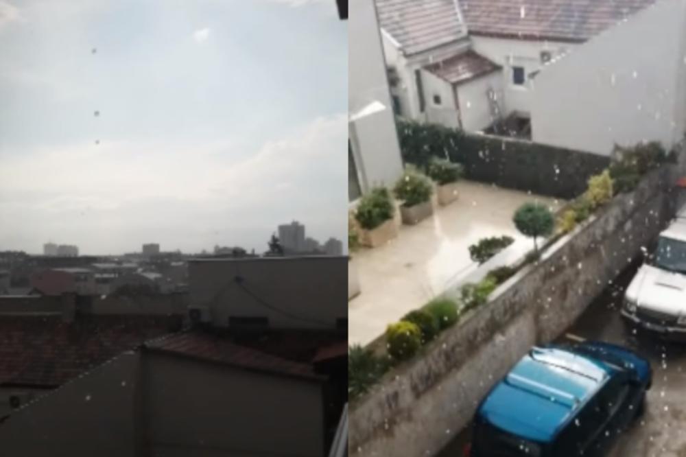 SASTAVILO SE NEBO SA ZEMLJOM U SRBIJI! Ogromna oluja i grad šibaju dok u isto vreme sija sunce! (VIDEO)