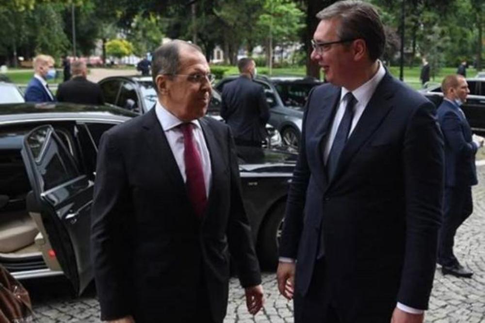 SVEČANI DOČEK ZA MINISTRA RUSIJE! Počeo sastanak Lavrova i Vučića! (UŽIVO)