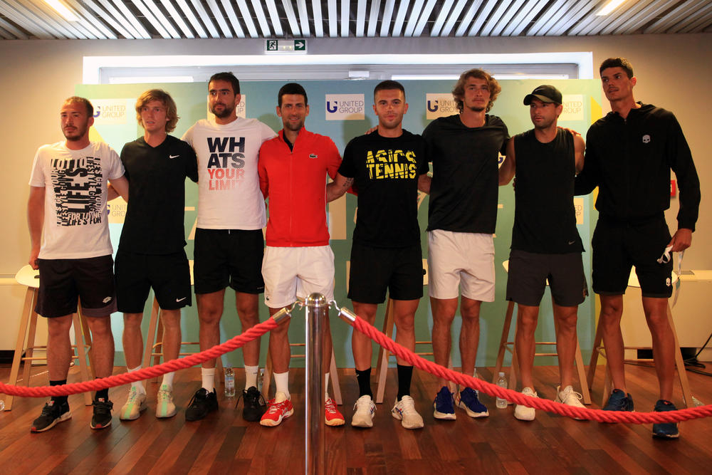 Novak Đoković sa ostalim učesnicima turnira u Zadru
